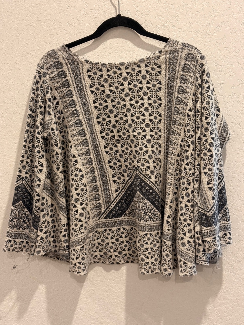 Anama Black & White‎ Geometric Boho Blouse